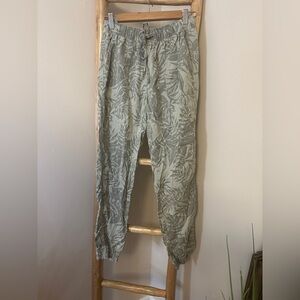 C & C California palm print jogger pants XS